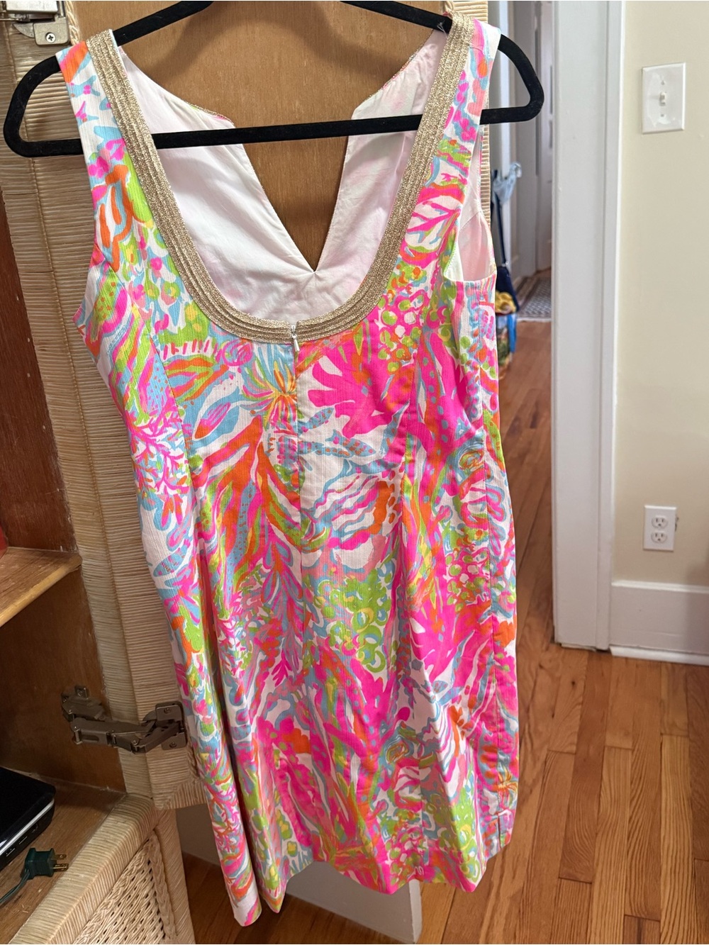 Lilly Pulitzer Neon Pink Multi-Color Sleeveless Mini Dress - Picture 2 of 3